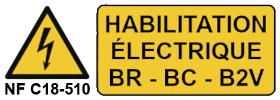 Logo Habilitation Électrique - BR - BC - B2V - NF C18-510